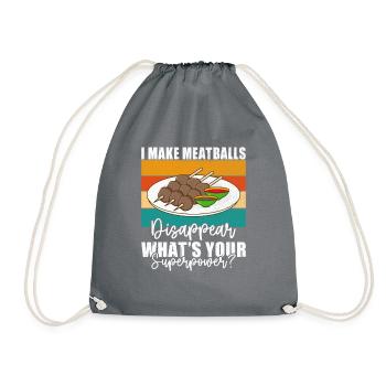 Cadeaux pour les amateurs de boulettes de viande - Sac de sport léger - gris - Devant