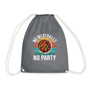 Meatball Lovers Gifts - Drawstring Bag - grey - Front
