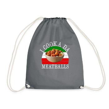 Meatball Lovers Gifts - Turnbeutel - Grau - Vorne