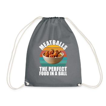 Meatball Lovers Gifts - Turnbeutel - Grau - Vorne