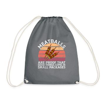 Cadeaux pour les amateurs de boulettes de viande - Sac de sport léger - gris - Devant
