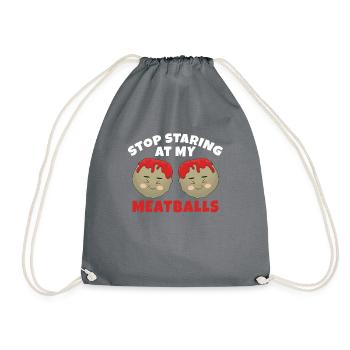 Meatball Lovers Gifts - Turnbeutel - Grau - Vorne