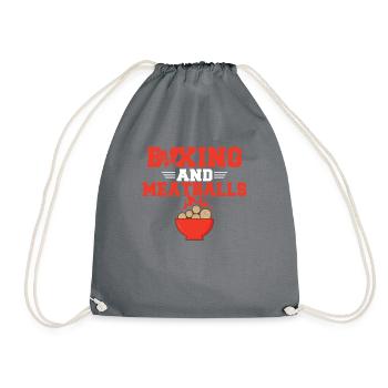 Meatball Lovers Gifts - Drawstring Bag - grey - Front