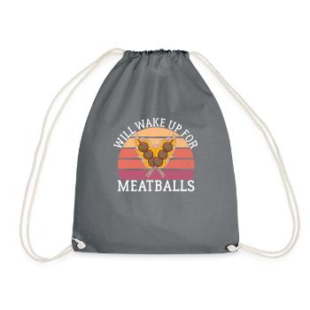 Meatball Lovers Gifts - Turnbeutel - Grau - Vorne