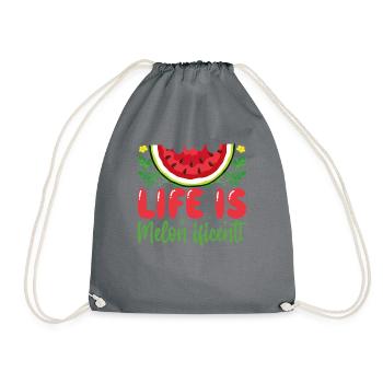 Melon Gift - Turnbeutel - Grau - Vorne