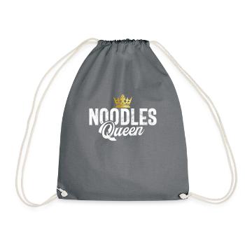 Noodle Lover Gifts - Drawstring Bag - grey - Front