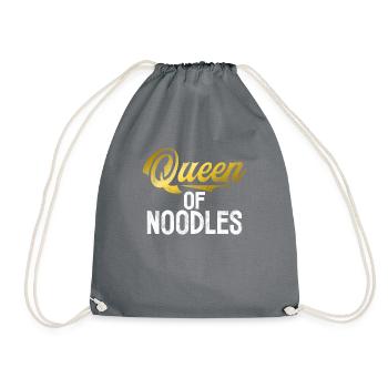 Noodle Lover Gifts - Drawstring Bag - grey - Front