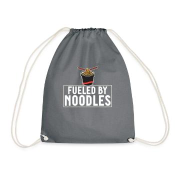 Noodle Lover Gifts - Drawstring Bag - grey - Front