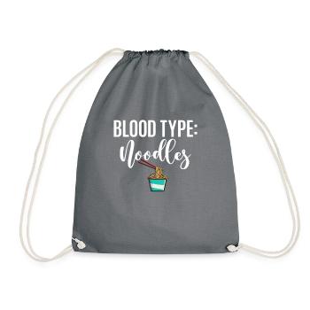 Noodle Lover Gifts - Drawstring Bag - grey - Front