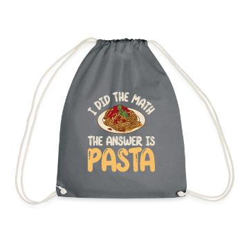 Cadeaux pour les amateurs de pâtes - Sac de sport léger - gris - Devant