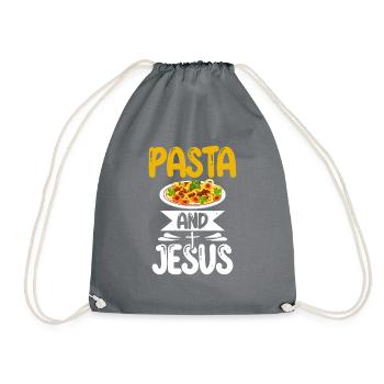 Pasta Lover Gifts - Drawstring Bag - grey - Front