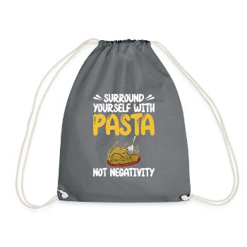 Pasta Lover Gifts - Drawstring Bag - grey - Front