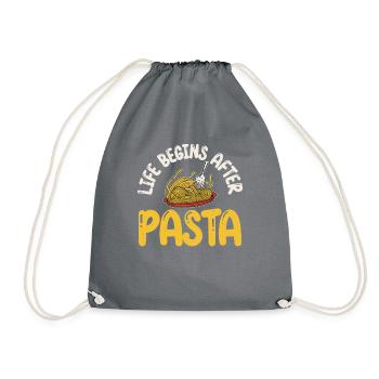 Pasta Lover Gifts - Drawstring Bag - grey - Front