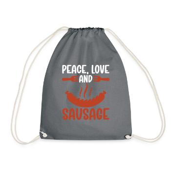 Sausage Lover - Drawstring Bag - grey - Front