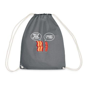 Sausage Lover - Drawstring Bag - grey - Front