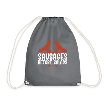 Sausage Lover - Drawstring Bag - grey - Front
