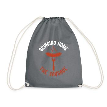 Sausage Lover - Drawstring Bag - grey - Front
