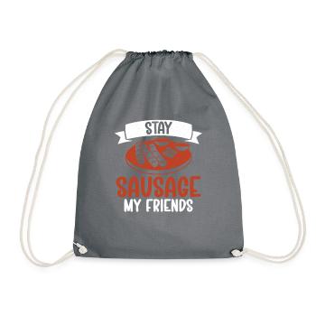 Sausage Lover - Drawstring Bag - grey - Front