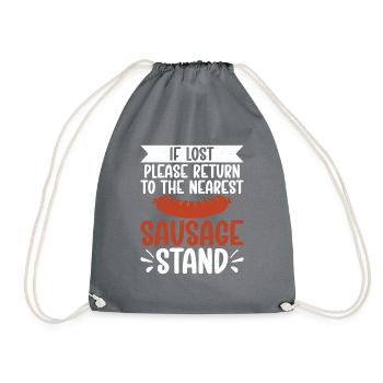 Sausage Lover - Drawstring Bag - grey - Front