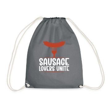 Sausage Lover - Drawstring Bag - grey - Front