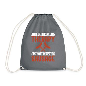 Sausage Lover - Drawstring Bag - grey - Front