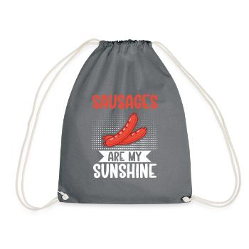 Sausage Lover - Drawstring Bag - grey - Front
