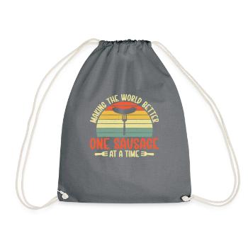 Sausage Lover - Drawstring Bag - grey - Front