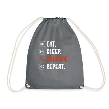 Sausage Lover - Drawstring Bag - grey - Front