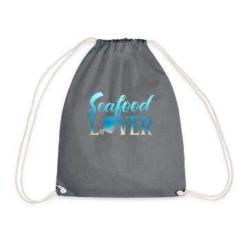 Seafood Lover Gift - Drawstring Bag - grey - Front