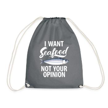 Cadeau pour les amateurs de fruits de mer - Sac de sport léger - gris - Devant