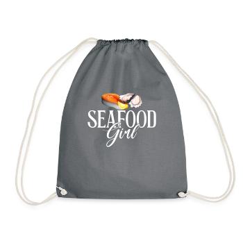 Seafood Lover Gift - Drawstring Bag - grey - Front