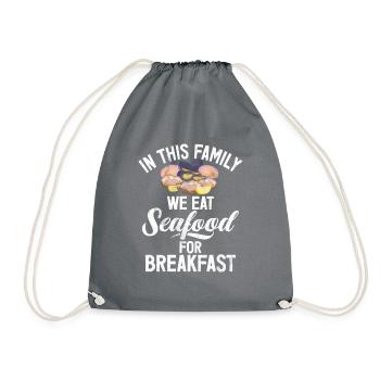 Cadeau pour les amateurs de fruits de mer - Sac de sport léger - gris - Devant