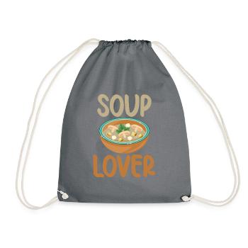 Soup Lovers Gifts - Drawstring Bag - grey - Front