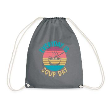 Soup Lovers Gifts - Drawstring Bag - grey - Front