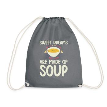 Soup Lovers Gifts - Drawstring Bag - grey - Front