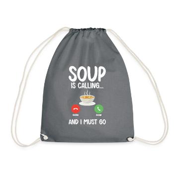Soup Lovers Gifts - Turnbeutel - Grau - Vorne