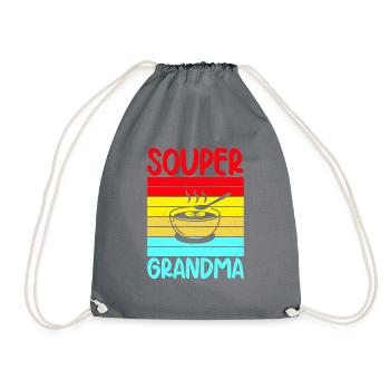 Soup Lovers Gifts - Drawstring Bag - grey - Front