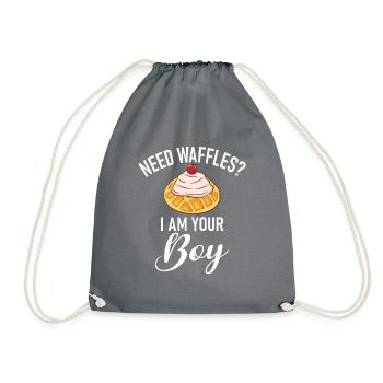 Waffle Lover Gifts - Turnbeutel - Grau - Vorne