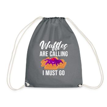 Waffle Lover Gifts - Turnbeutel - Grau - Vorne
