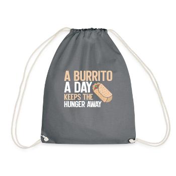 Burrito Gift - Drawstring Bag - grey - Front