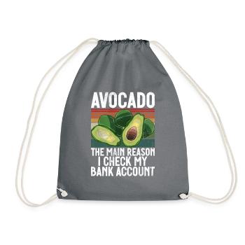 Avocado Gifts - Drawstring Bag - grey - Front