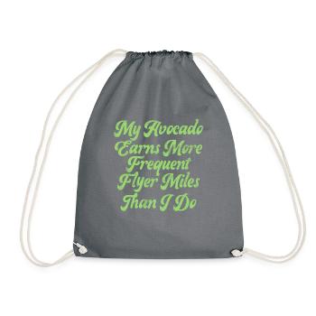 Avocado Gifts - Drawstring Bag - grey - Front