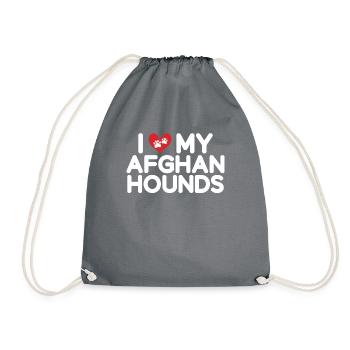 Cadeaux pour les chiens afghans - Sac de sport léger - gris - Devant