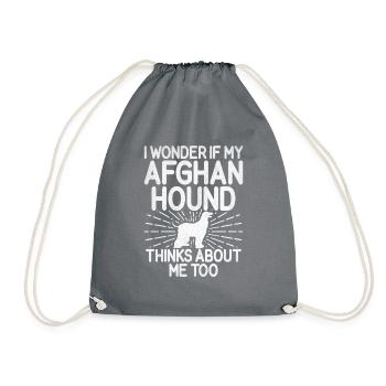 Afghan Hound Gifts - Turnbeutel - Grau - Vorne