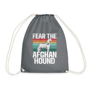 Afghan Hound Gifts - Turnbeutel - Grau - Vorne