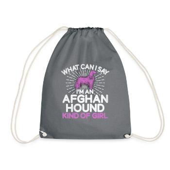 Afghan Hound Gifts - Turnbeutel - Grau - Vorne