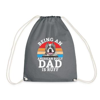 American Bully Gifts - Drawstring Bag - grey - Front