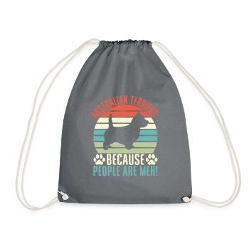 Australian Terrier Gifts - Drawstring Bag - grey - Front