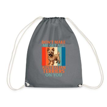 Cadeaux pour terrier australien - Sac de sport léger - gris - Devant