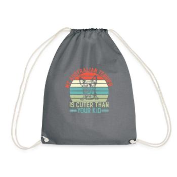 Cadeaux pour terrier australien - Sac de sport léger - gris - Devant